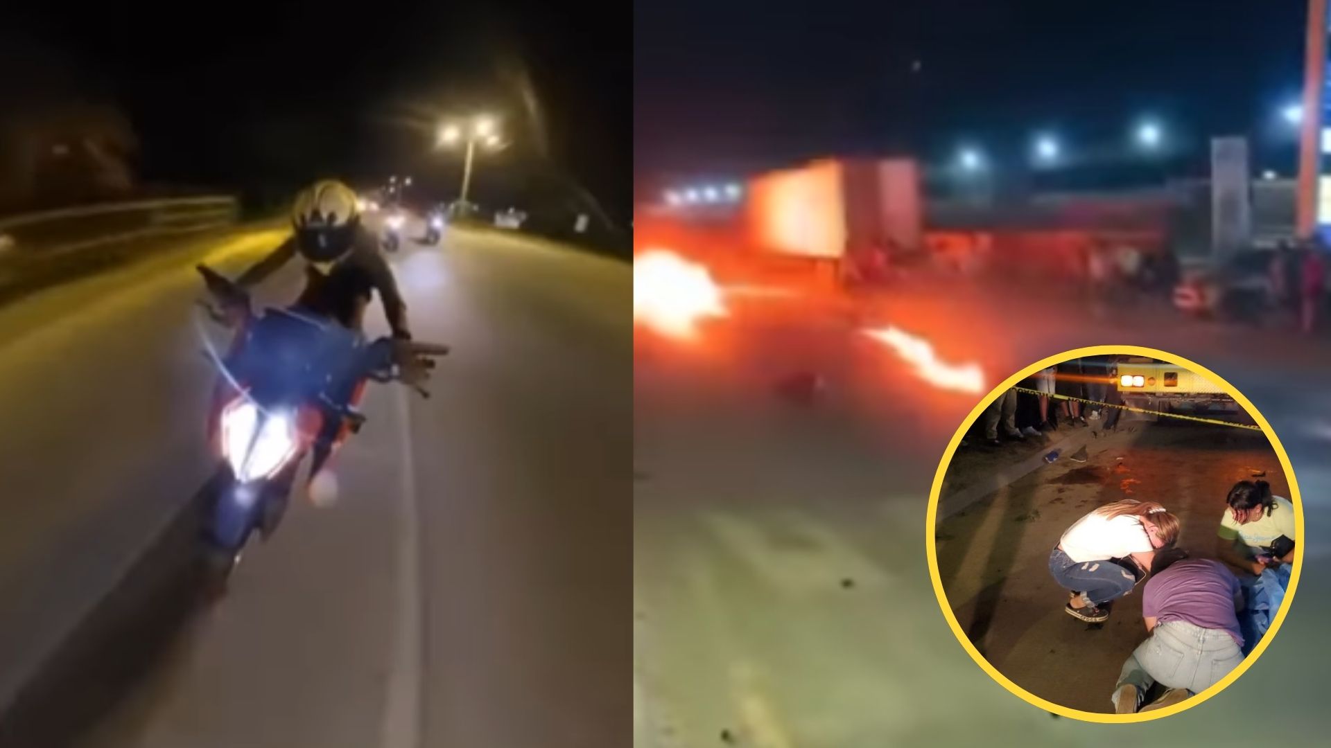 Revelan video que grabó amigo de motociclista que murió durante 'pique' en San Pedro Sula