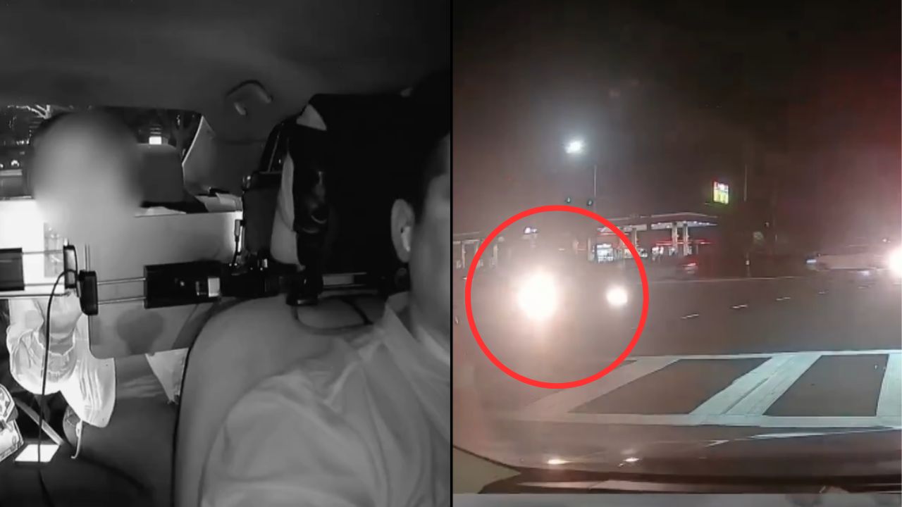 Vídeo: Pasajera amenaza a taxista con puñal; luego se estrella con otro carro