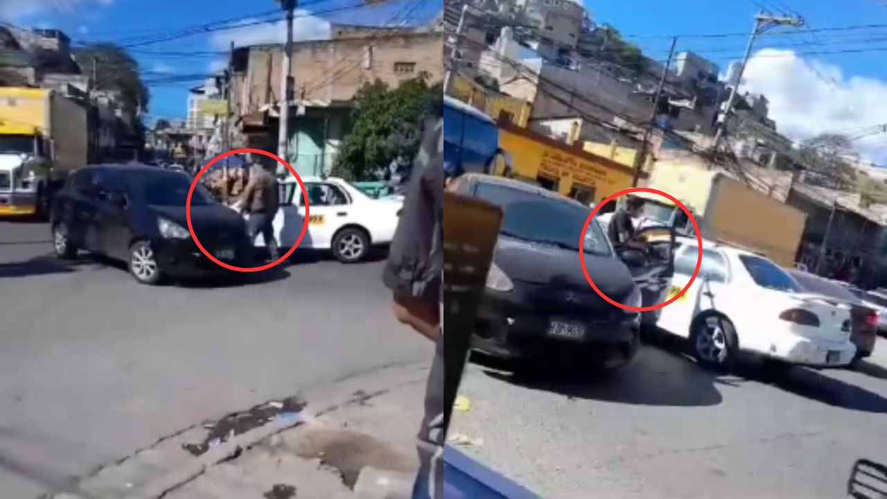 Vídeo: así fue la pelea de dos conductores a inmediaciones el IHSS La Granja