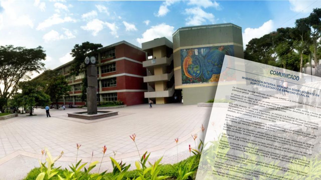 UNAH aclara que docente expuesto en redes no impartió clases ebrio