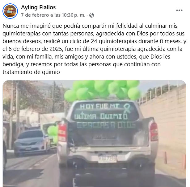 Captura de pantalla de la publicación