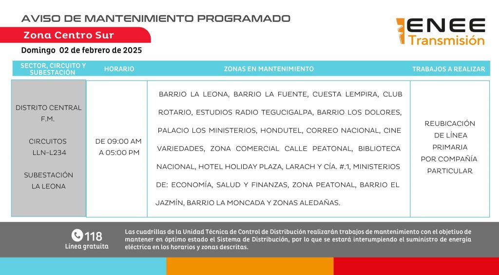 Lista de colonias que no tendrán luz pasado mañana