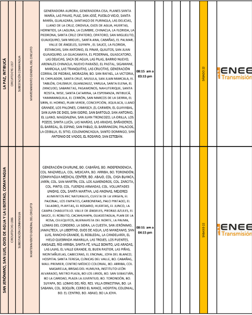 Lista de colonias que no tendrán luz pasado mañana