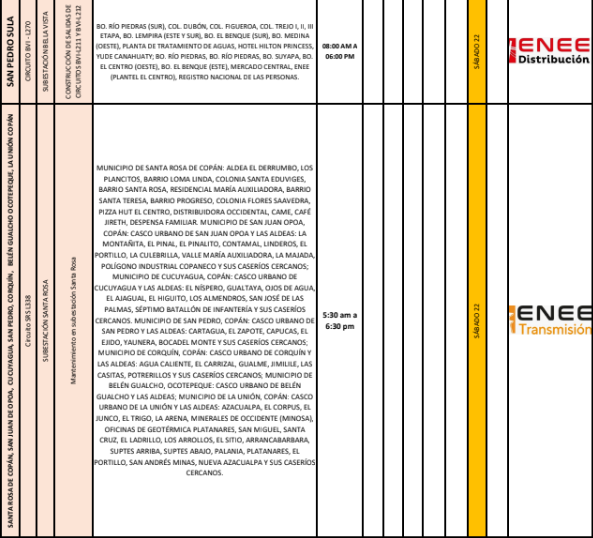 Lista de colonias que no tendrán luz pasado mañana