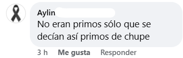 Captura de pantalla del comentario