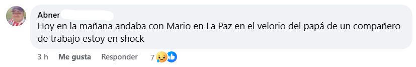 Captura de pantalla del comentario