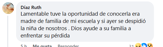 Captura de pantalla del comentario