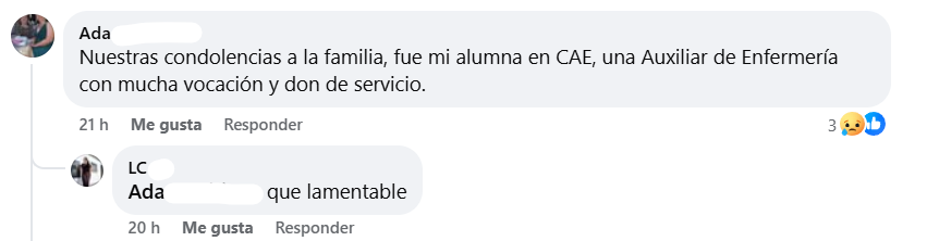 Captura de pantalla del comentario