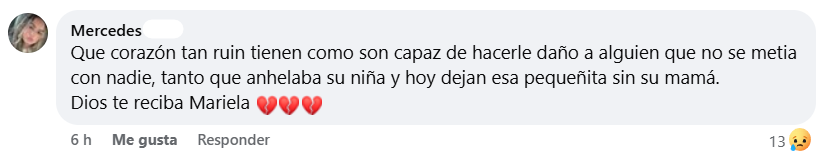 Captura de pantalla del comentario