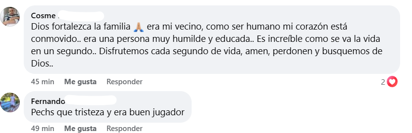 Captura de pantalla de los comentarios