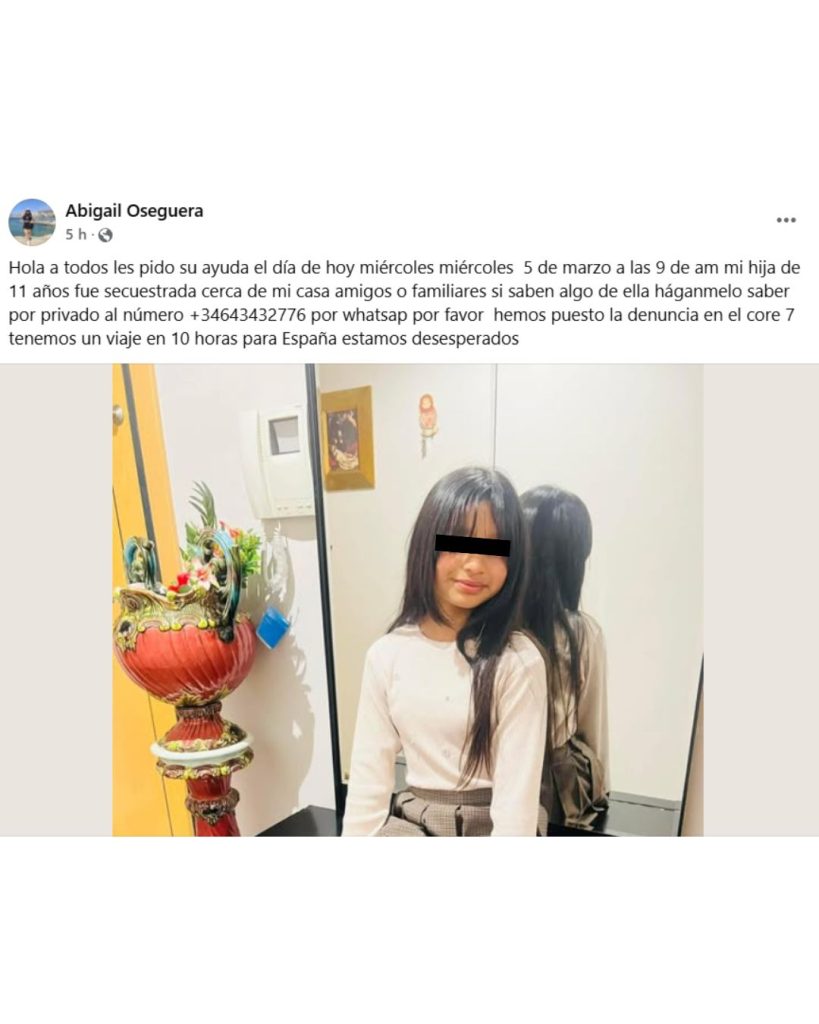 Captura de pantalla de la publicación