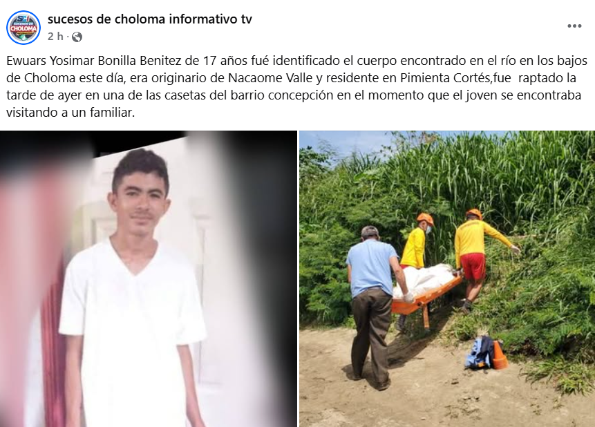 Captura de pantalla de la publicación