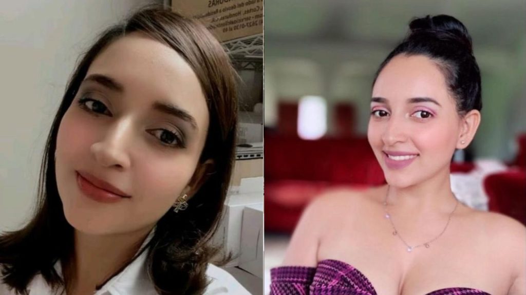 Dos fotografías de la joven que murió