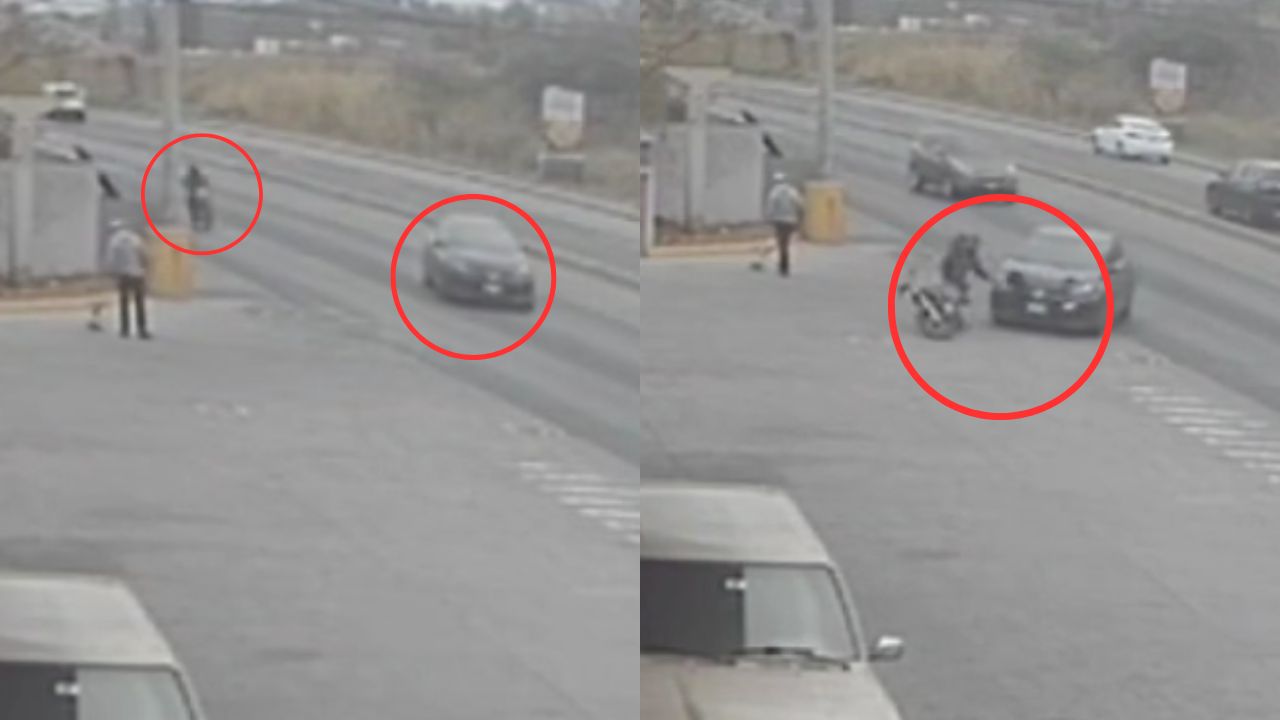 Exponen accidente vial entre carro y motocicleta cerca de aeropuerto Toncontín