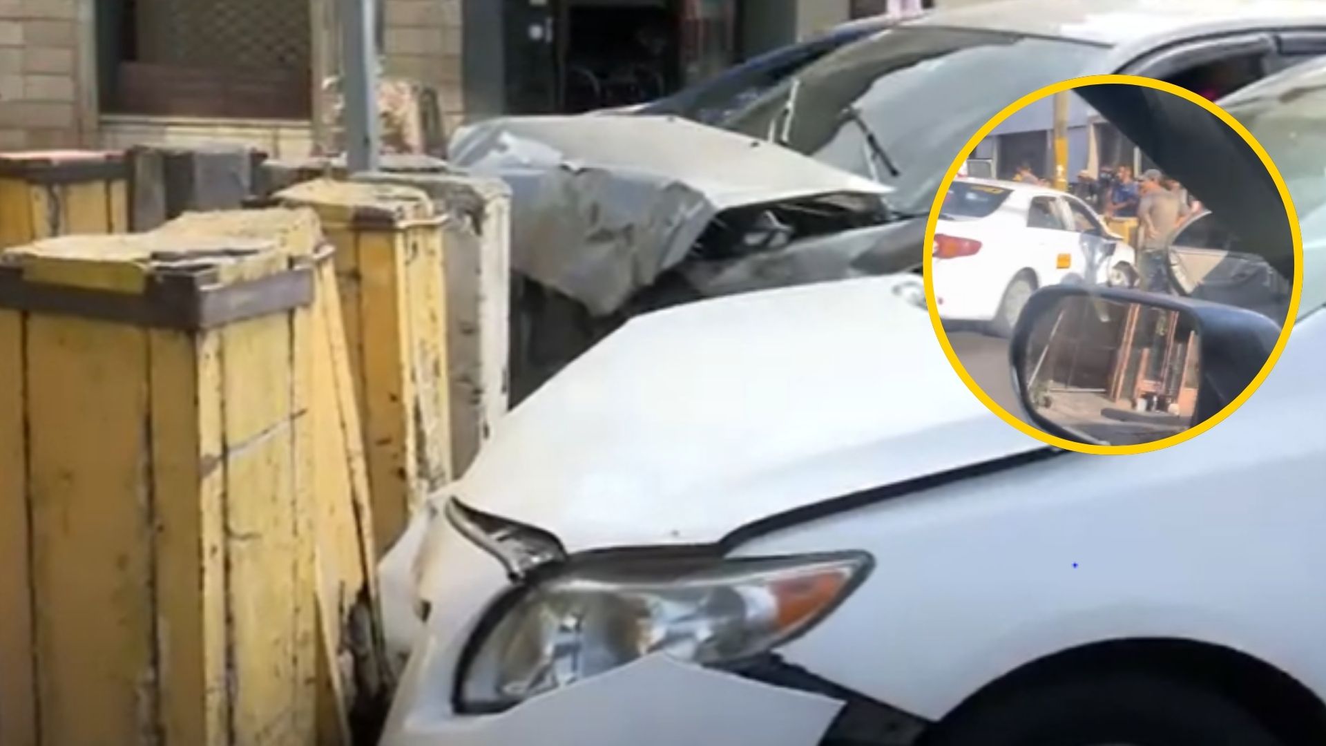VIDEO: Taxi y carro particular chocan por no respetar semáforo en Comayagüela