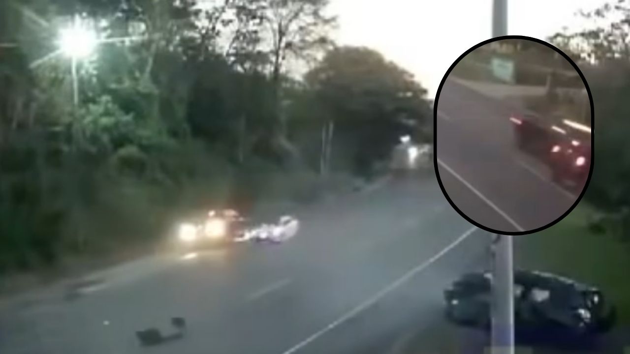 Sale a la luz vídeo de accidente de tránsito en Santa Cruz de Yojoa