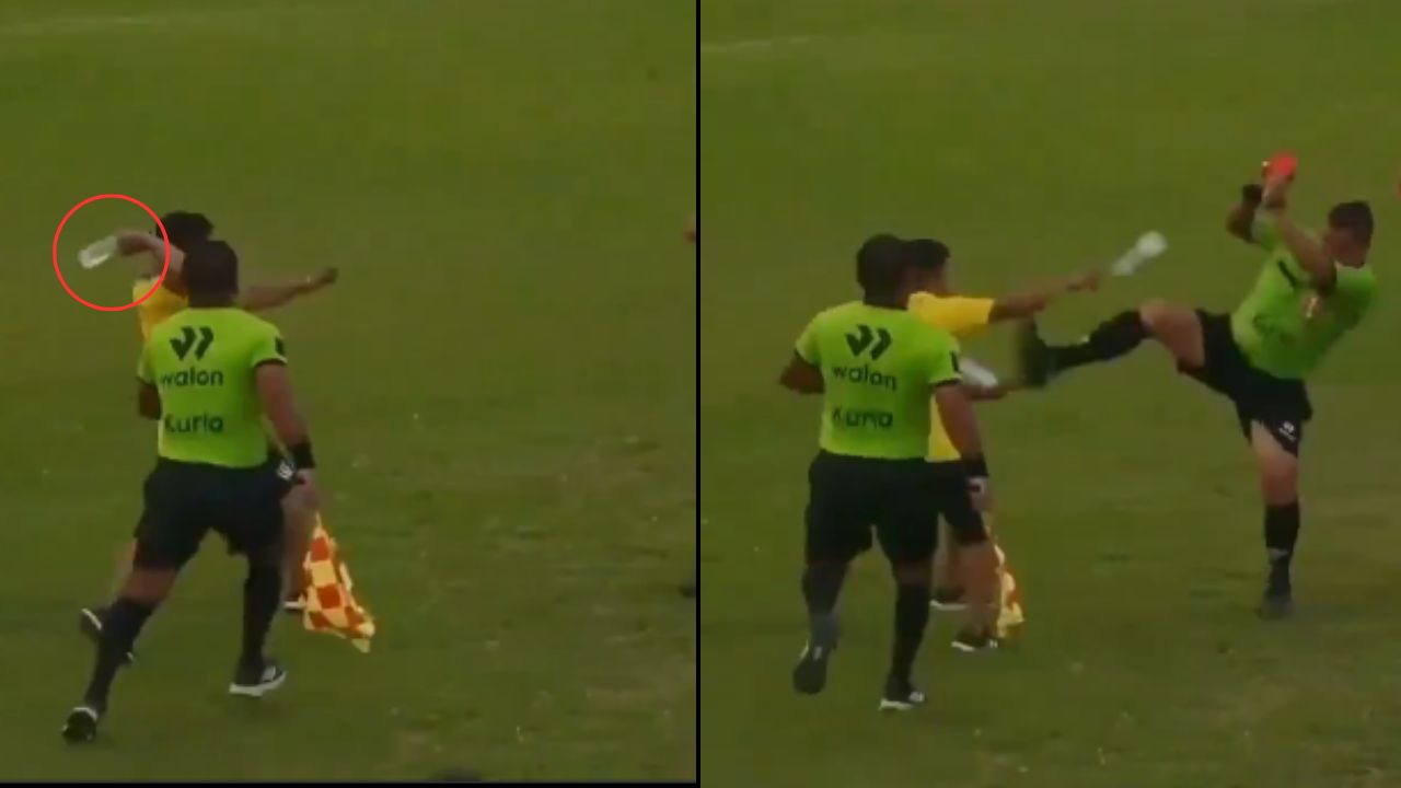 Vídeo: Así se defendió árbitro de que lo agredieran en partido de fútbol