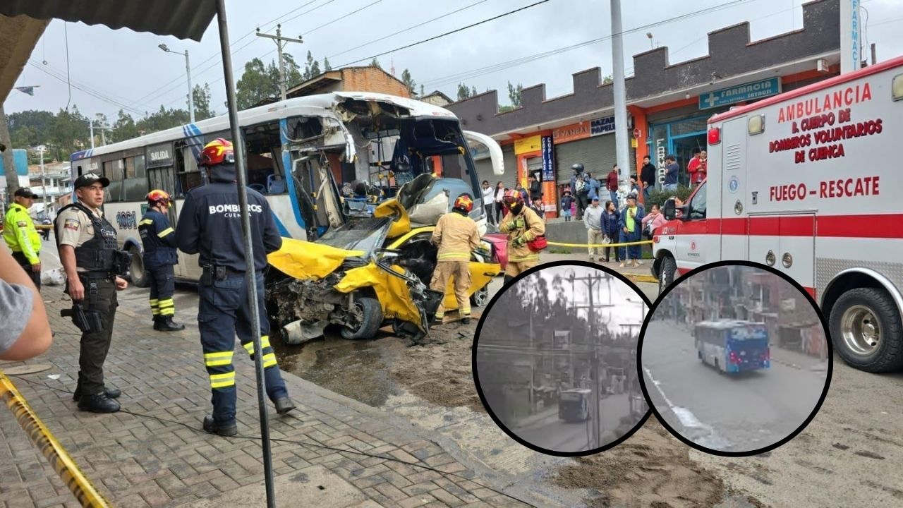Graban momento en que autobús sin frenos chocó y dejó varios muertos