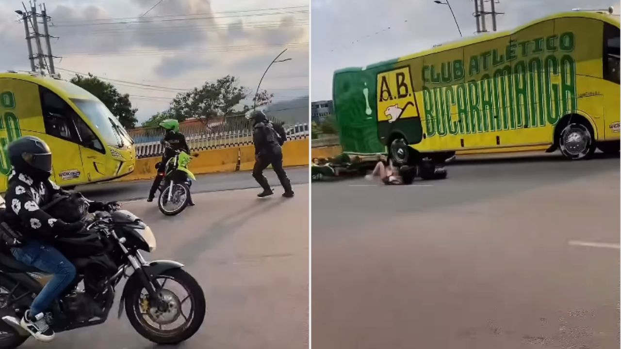 Vídeo: Policías atropellados mientras escoltaban a equipo de fútbol