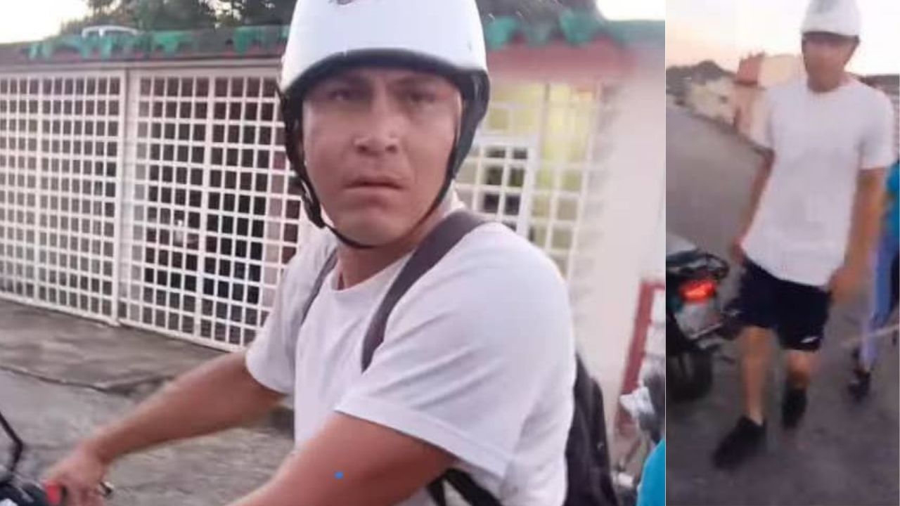 VIDEO: Hombre golpea a mujer con su hija en brazos por chocarle la moto