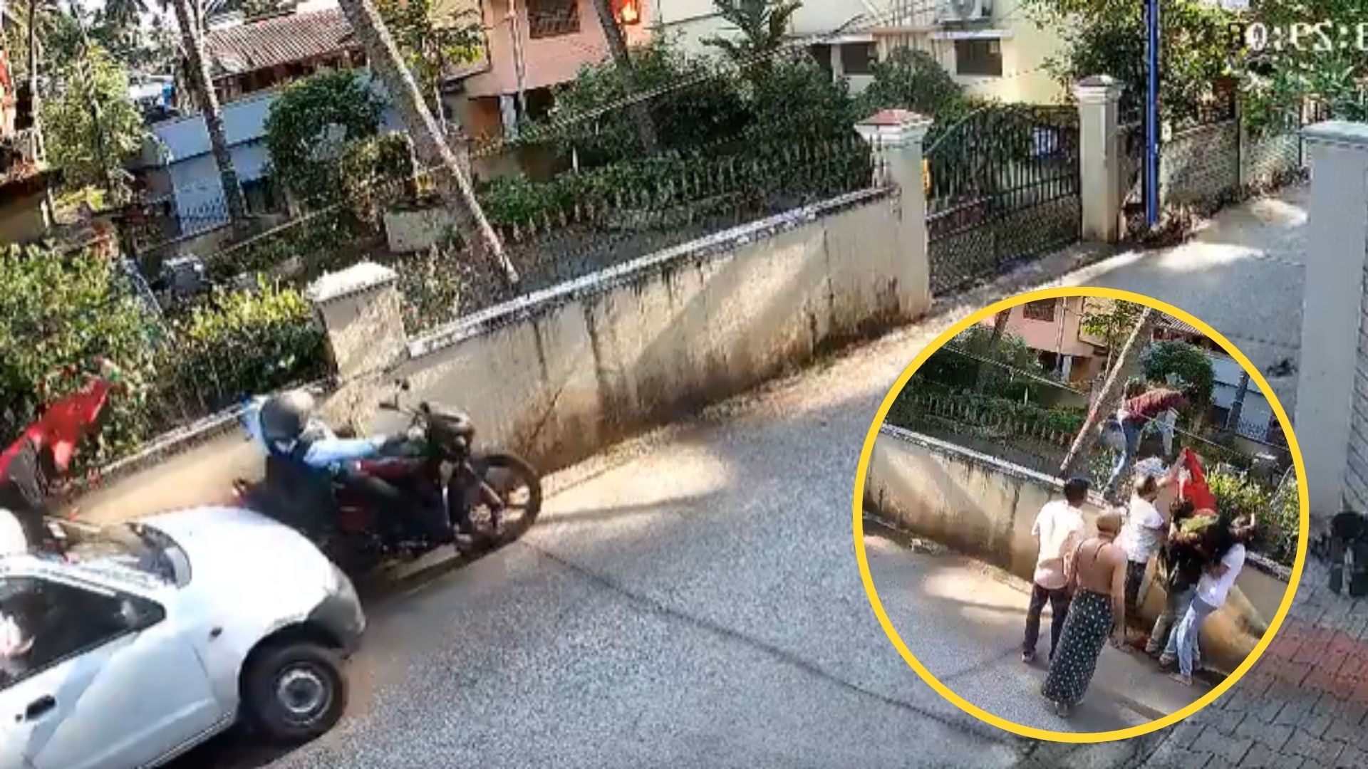 VIDEO: Hombre embiste a vecino en moto tras disputa por problemas de agua