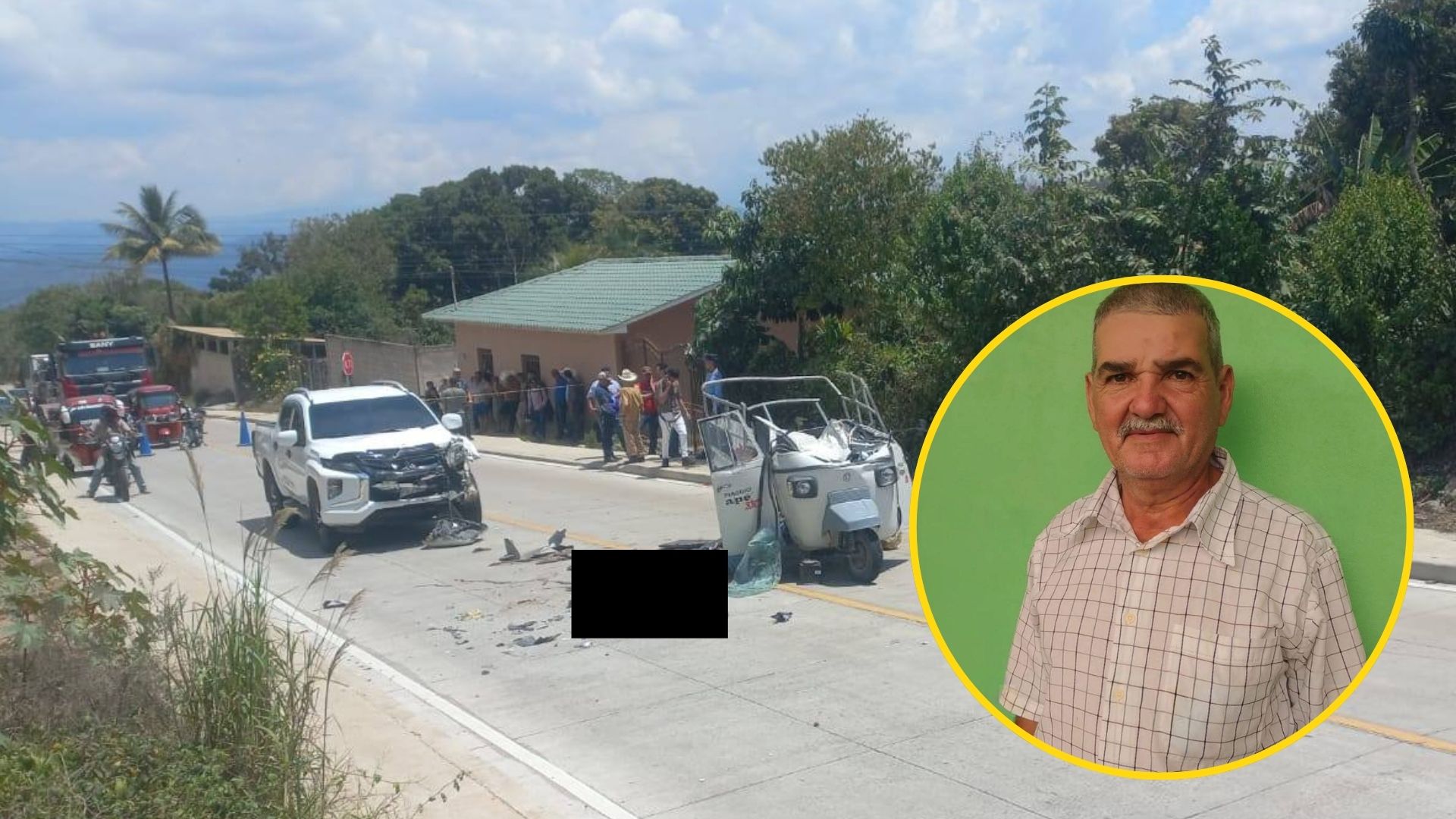 Pastor hondureño que conducía una motocarga muere al colisionar con vehículo