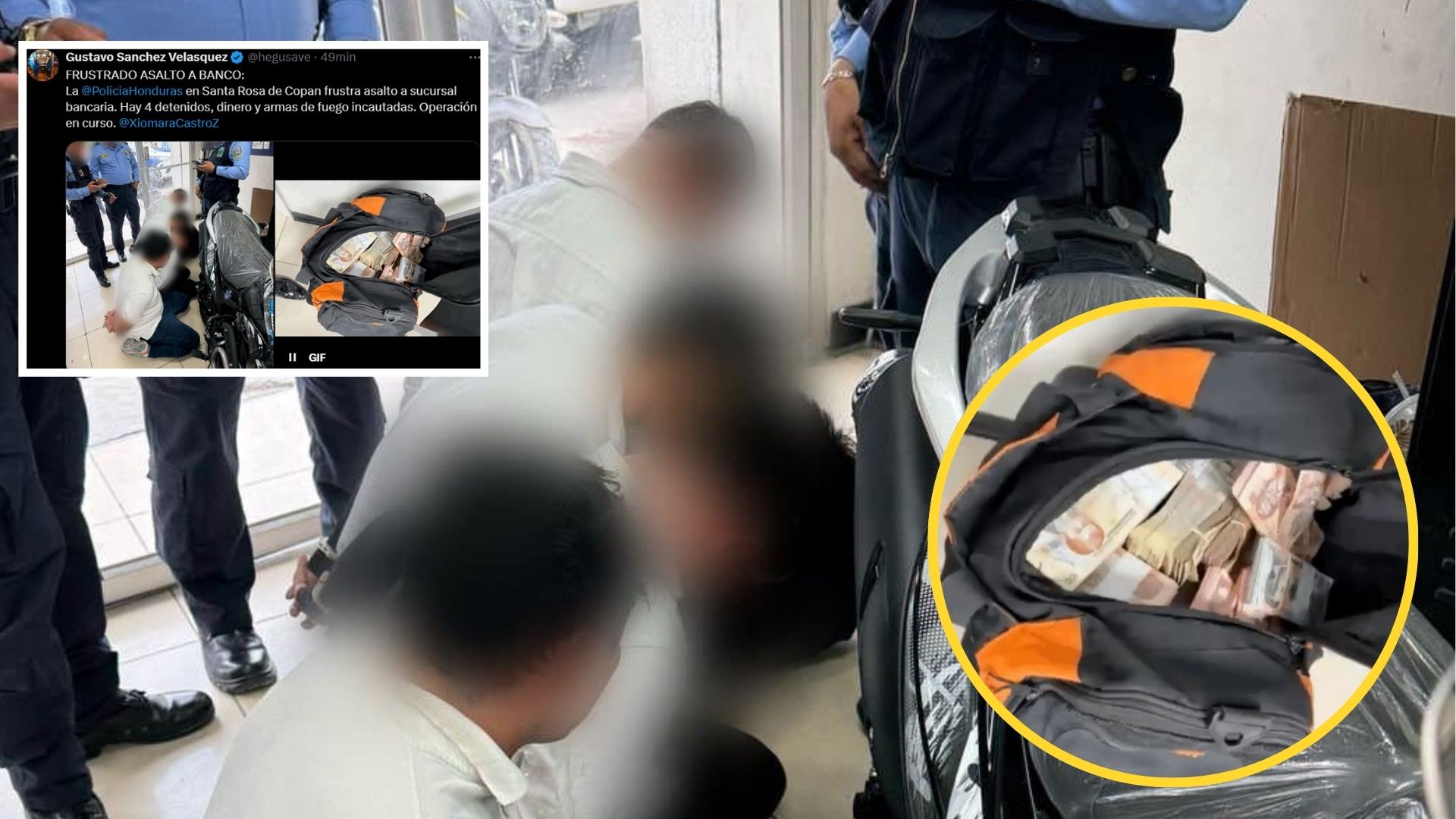 Se vistieron como empleados: Así se frustró asalto en sucursal bancaria en Copán