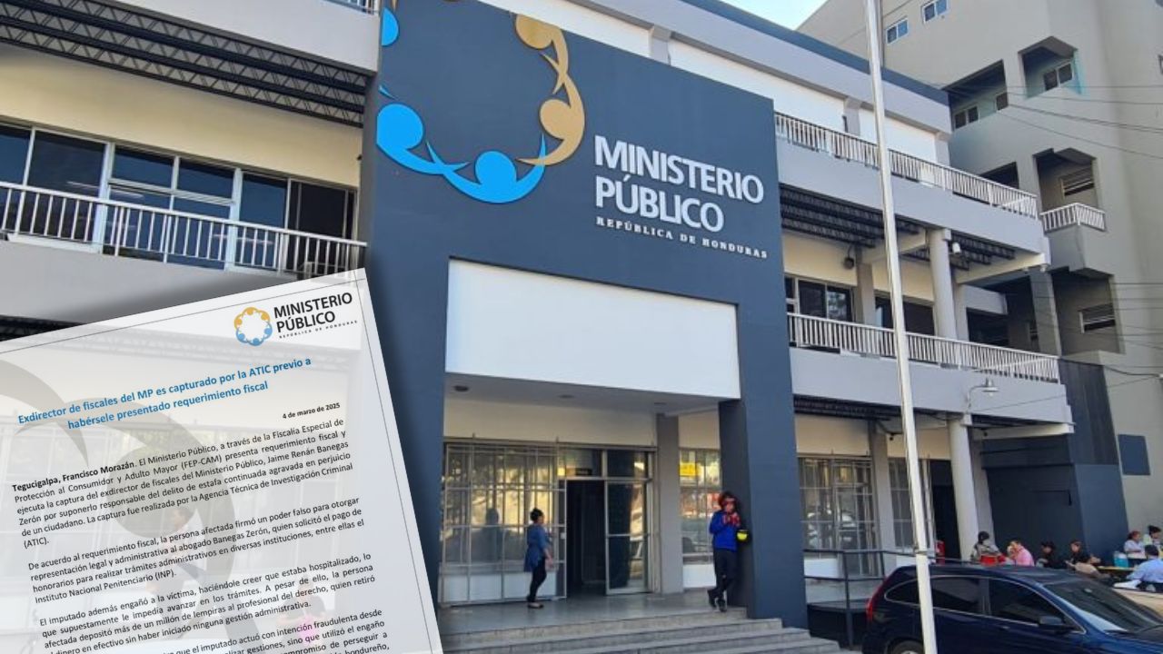 Capturan a Jaime Banegas, exdirector de Fiscales del MP