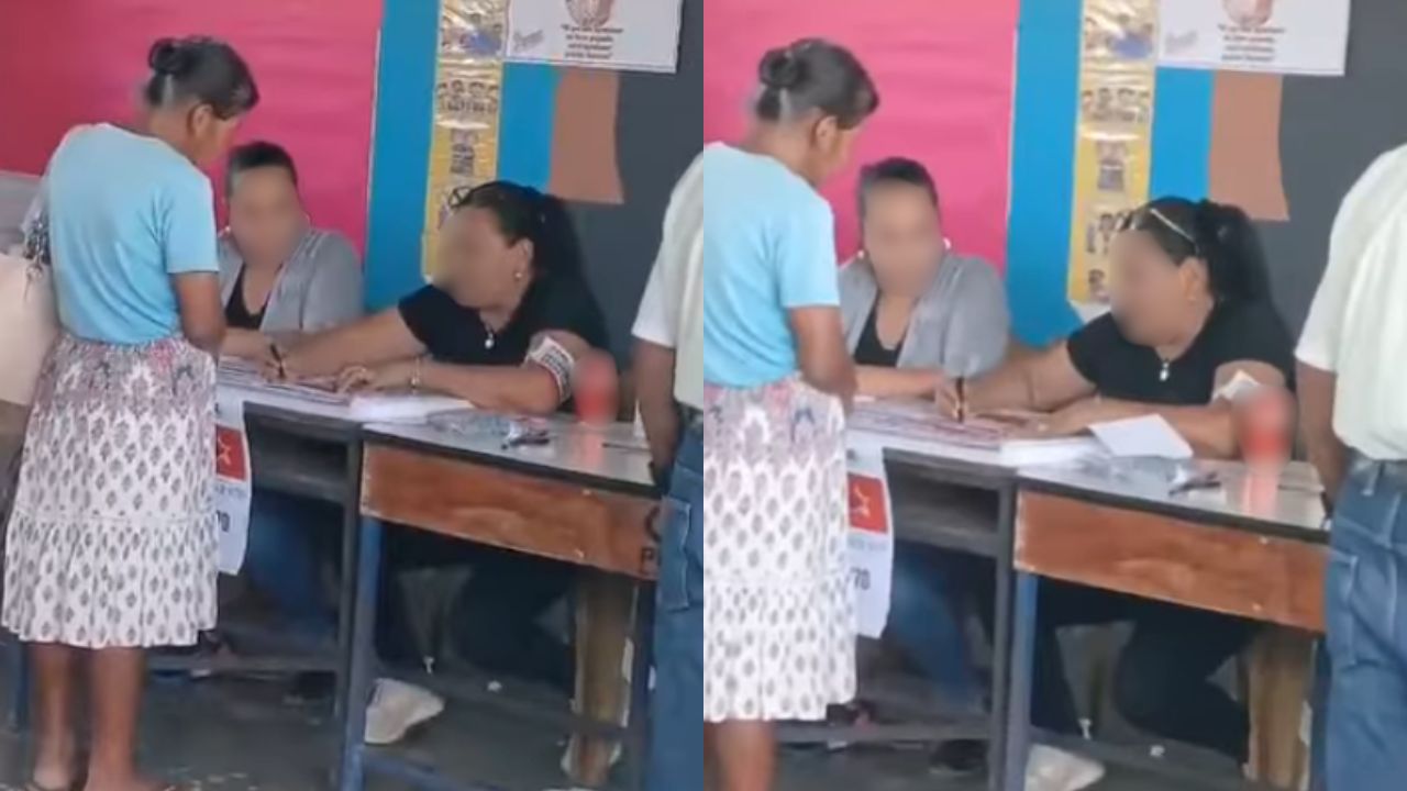 Exponen a miembro de mesa electoral marcando votos de electora de tercera edad