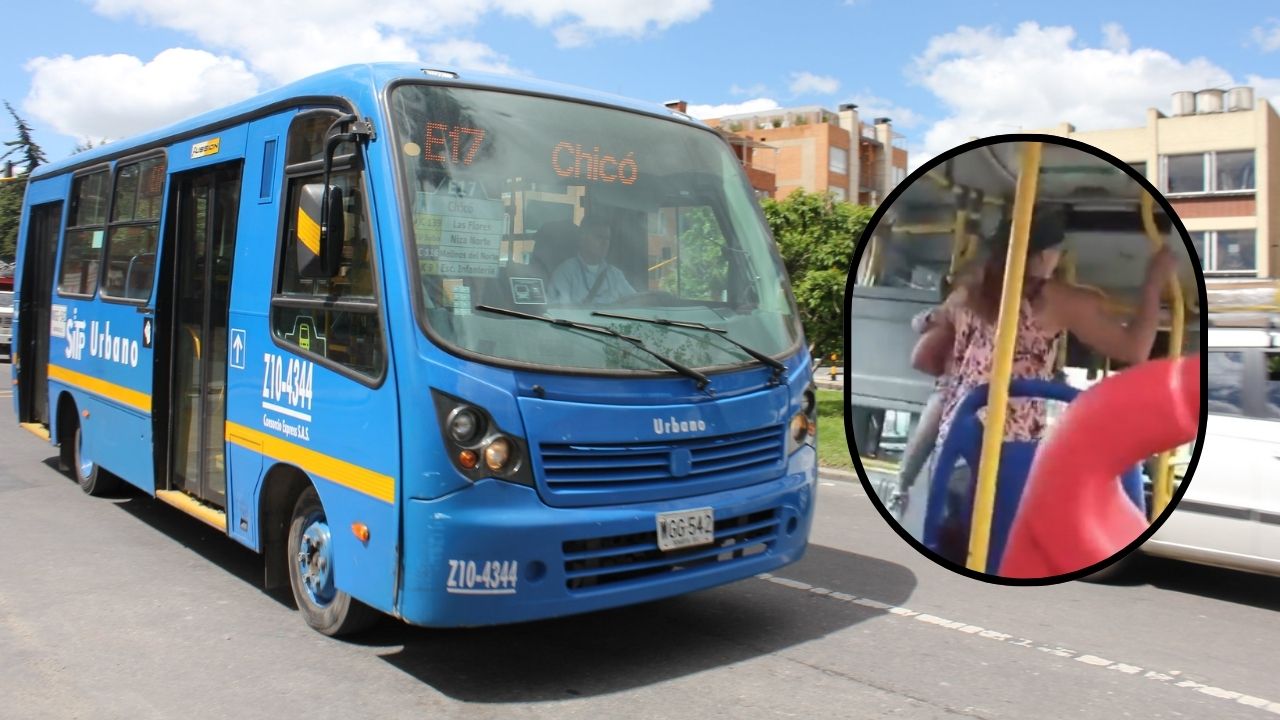 Graban a mujer que olvidó pedir parada de bus; culpó y agredió a conductor