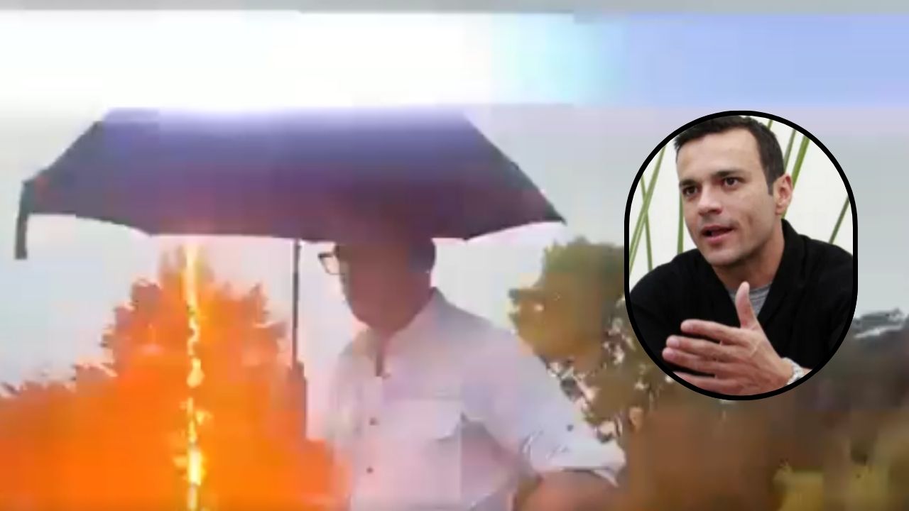 '¡Casi me les voy!': periodista casi es alcanzado por rayo en plena grabación