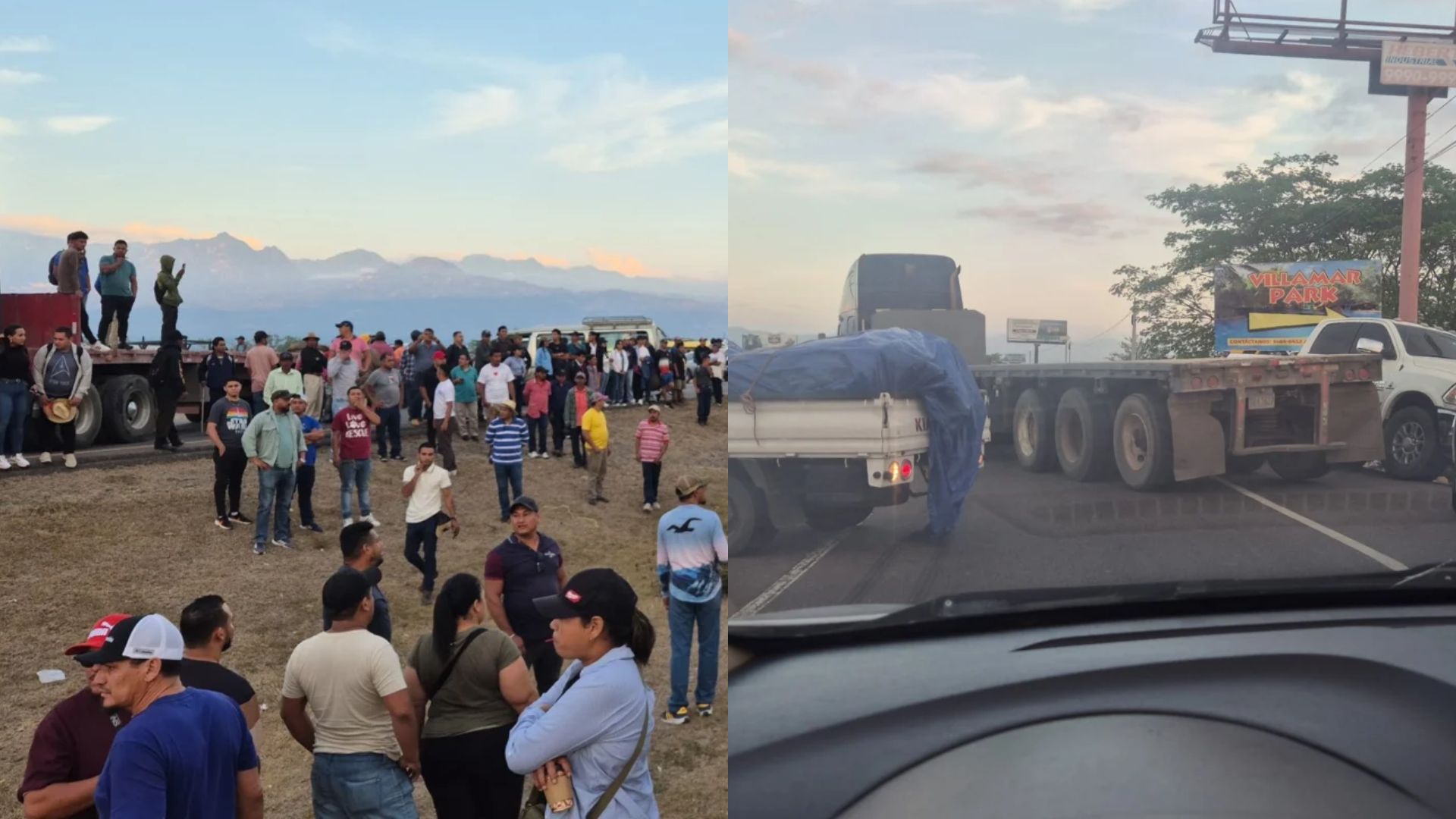 Ignoran advertencia: pobladores se toman la CA-5 para exigir mejores carreteras