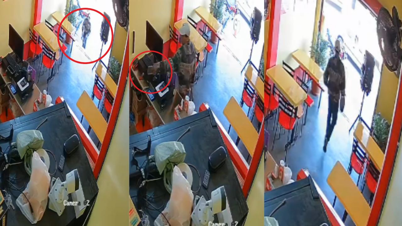 Vídeo: sujeto robó teléfono celular en restaurante 'sin atención' en Juticalpa