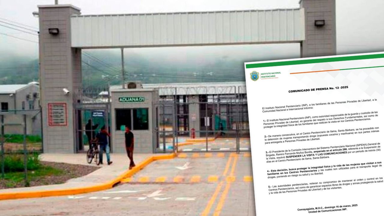 Suspenden visitas y comunicaciones en cárcel de Ilama por 30 días
