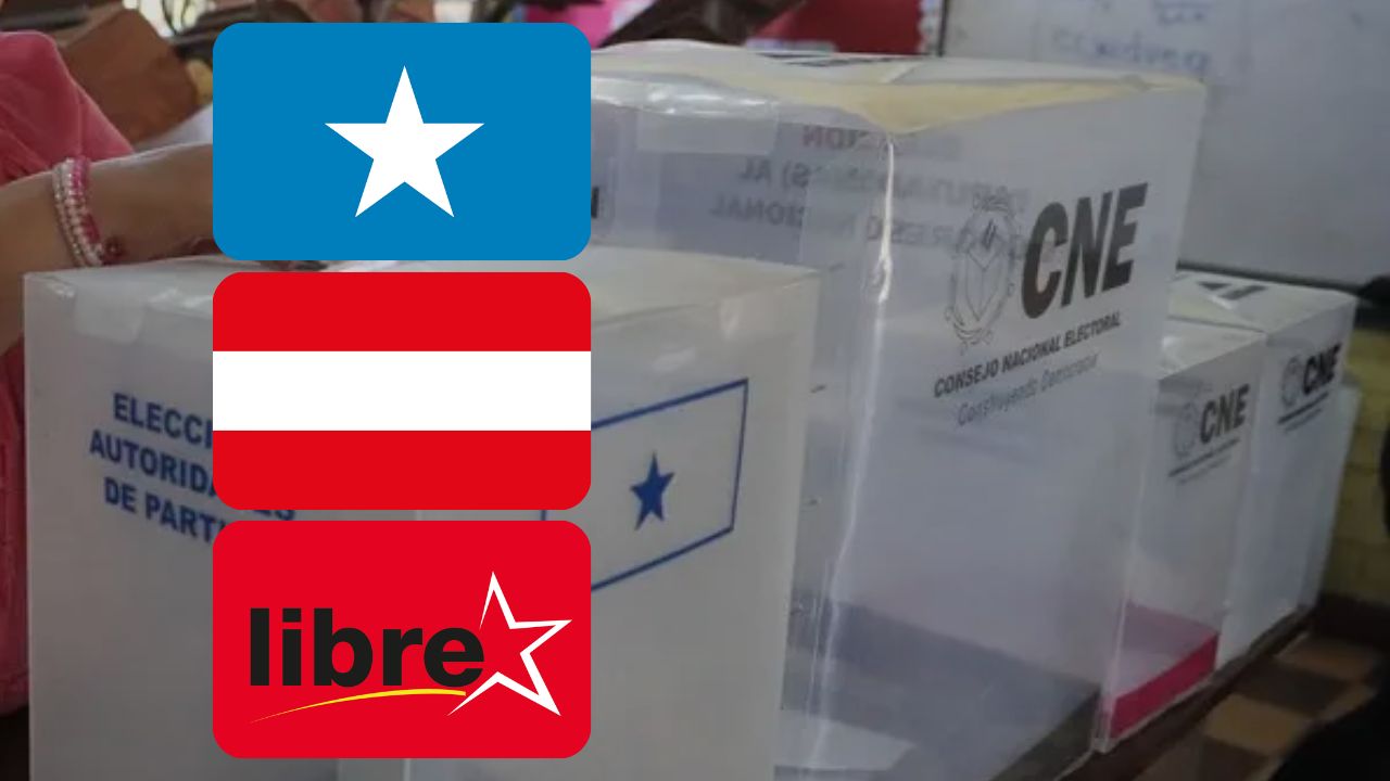¿Cuántos votos nulos y en blanco acumulan los partidos Nacional, Liberal y Libre?