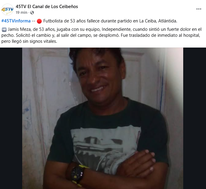 Captura de pantalla de la publicación