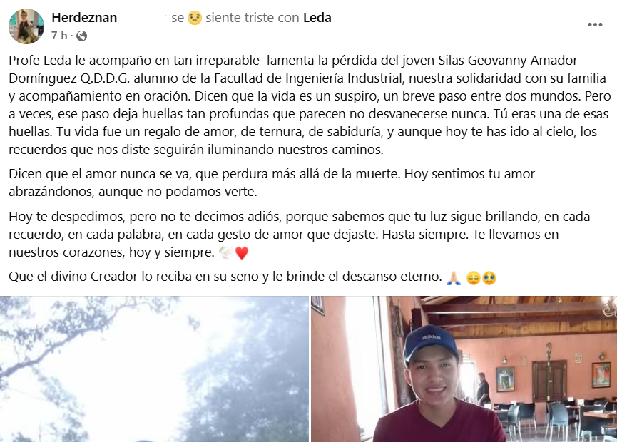 Captura de pantalla de la publicación