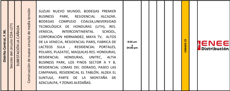 Lista de colonias que no tendrán luz pasado mañana