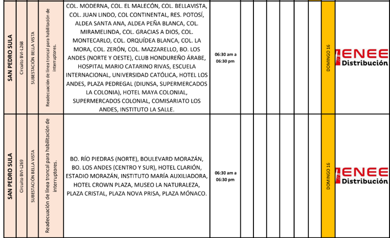 Lista de colonias que no tendrán luz pasado mañana