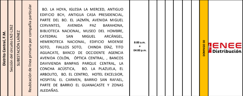Lista de colonias que no tendrán luz pasado mañana