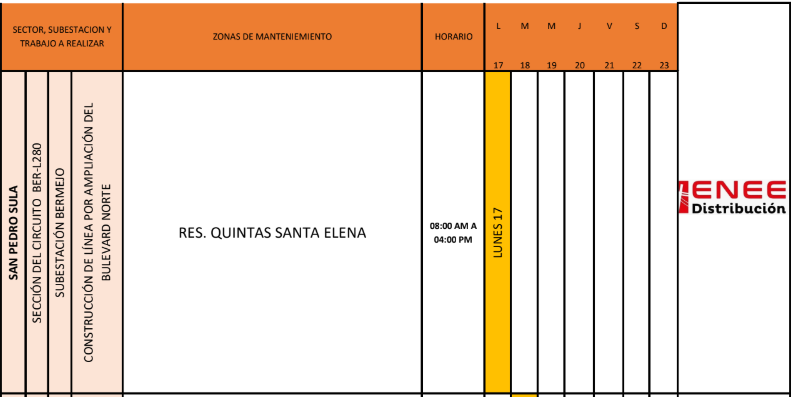 Lista de colonias que no tendrán luz pasado mañana