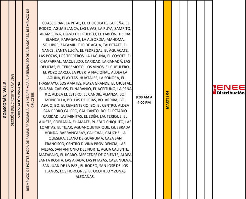 Lista de colonias que no tendrán luz pasado mañana