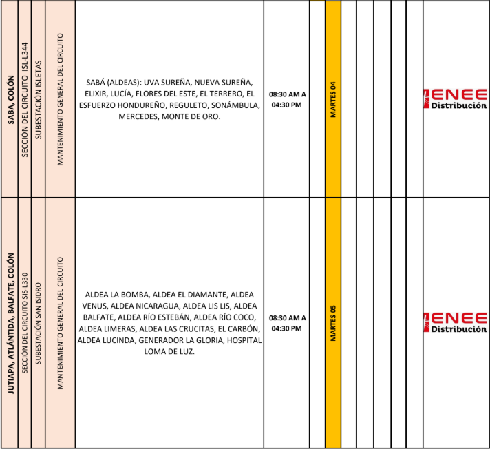 Lista de colonias que no tendrán luz pasado mañana