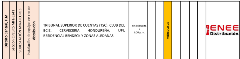 Lista de colonias que no tendrán luz pasado mañana