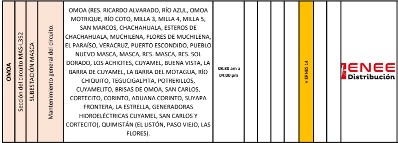 Lista de colonias que no tendrán luz pasado mañana