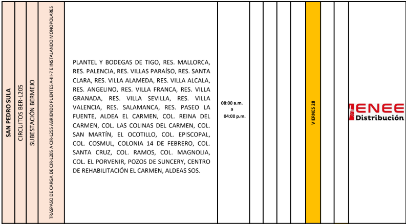 Lista de colonias que no tendrán luz pasado mañana