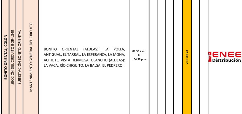 Lista de colonias que no tendrán luz pasado mañana