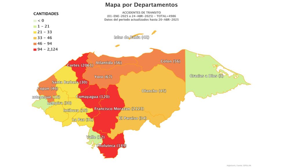 Mapa de accidentes