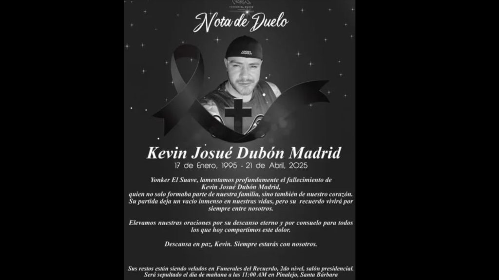 Acuerdo de duelo de Kevin Dubón