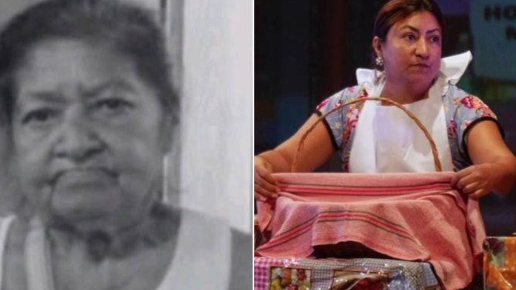 Doña María Calderón y su hija Diana Calderón.